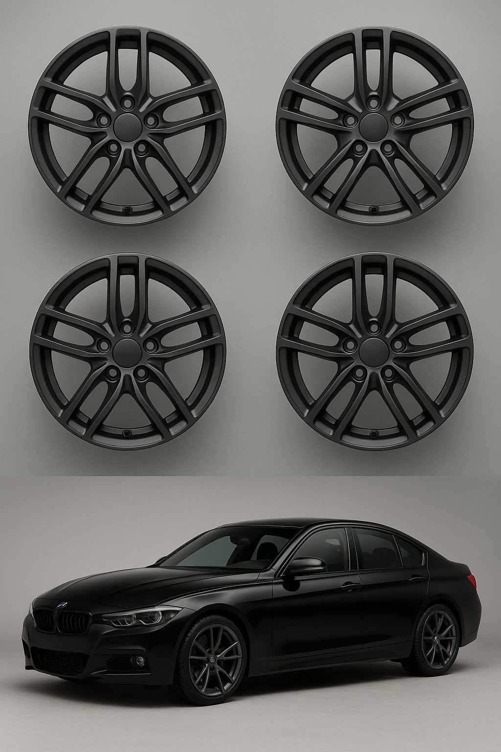 grafitowe felgi do czarnego auta
